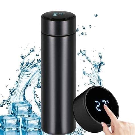 Cool digital smart thermos by My Store with sleek design, digital display, and insulated stainless steel body.