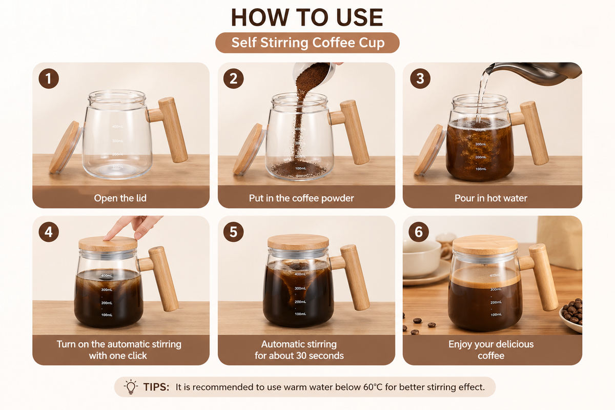 Rechargeable MuAuto mixing mug by My Store with a sleek design, featuring a built-in motor for easy stirring and mixing.