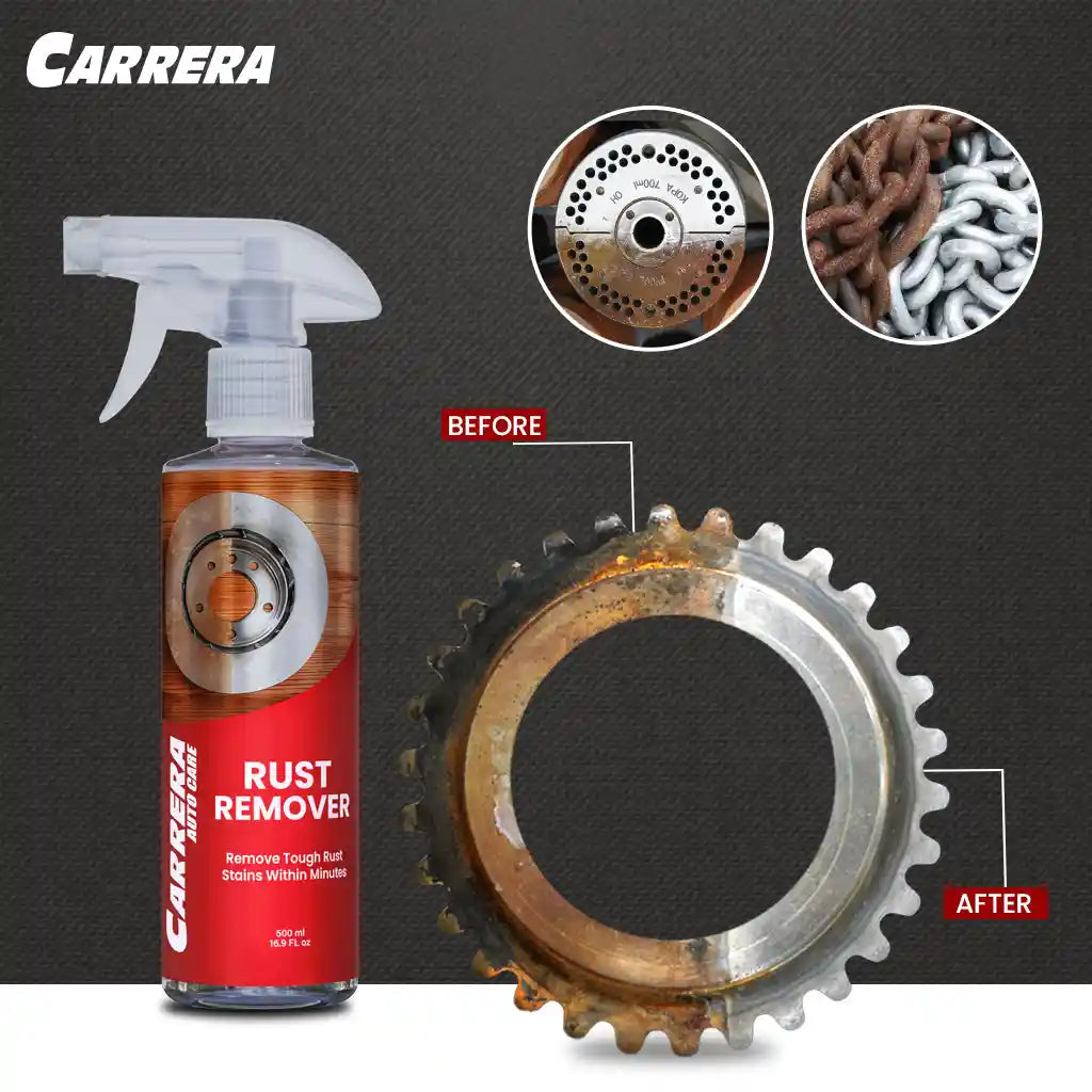 Rust Remover spray by My Store, showing the clear spray bottle with rust removal solution against a plain background.